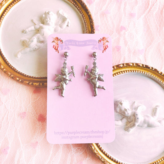 Purple Cream シルバーエンジェルピアス P597 SILVER