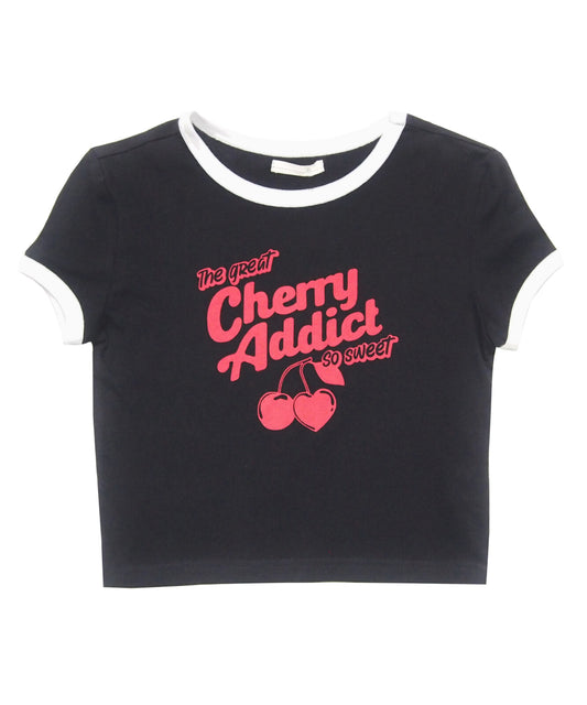 Cherry Ringer Chibi T-shirt BLACK