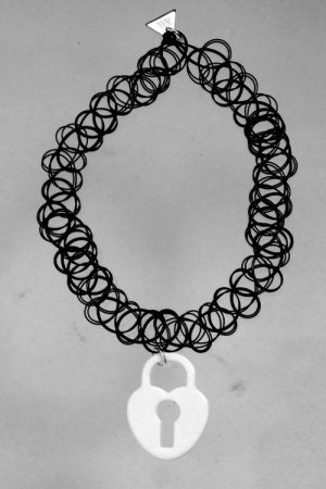XTS Love Locks Tattoo Necklace (White) - YOUAREMYPOISON
