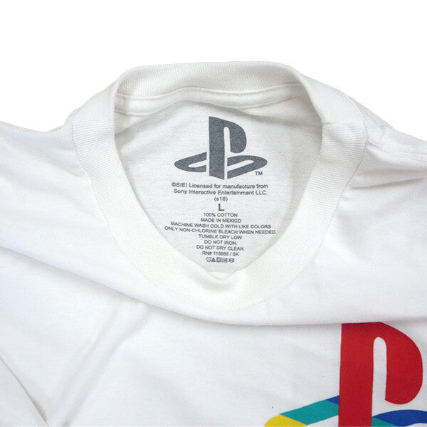SONY PlayStation 並行輸入品 ロゴプリント ロンT WHITE
