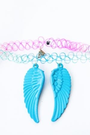 【会員限定0円】XTS Wings Tattoo ネックレス BLUE