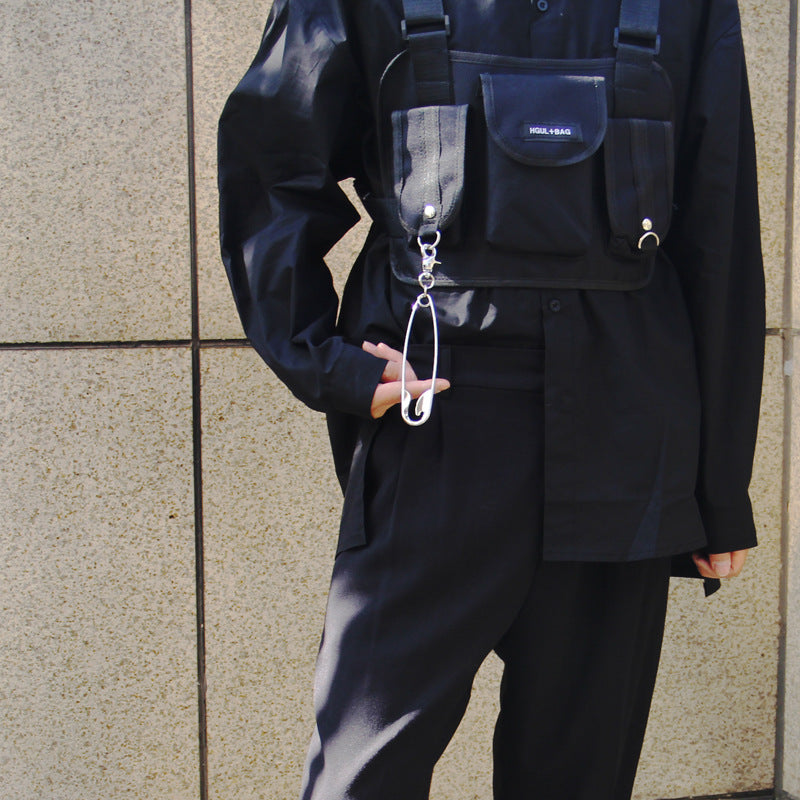 BIG SAFE PIN 安全ピン キーホルダー SILVER