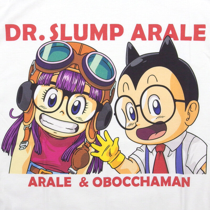 ドクタースランプ アラレちゃん Tシャツ アラレちゃんとオボッチャマン WHITE
