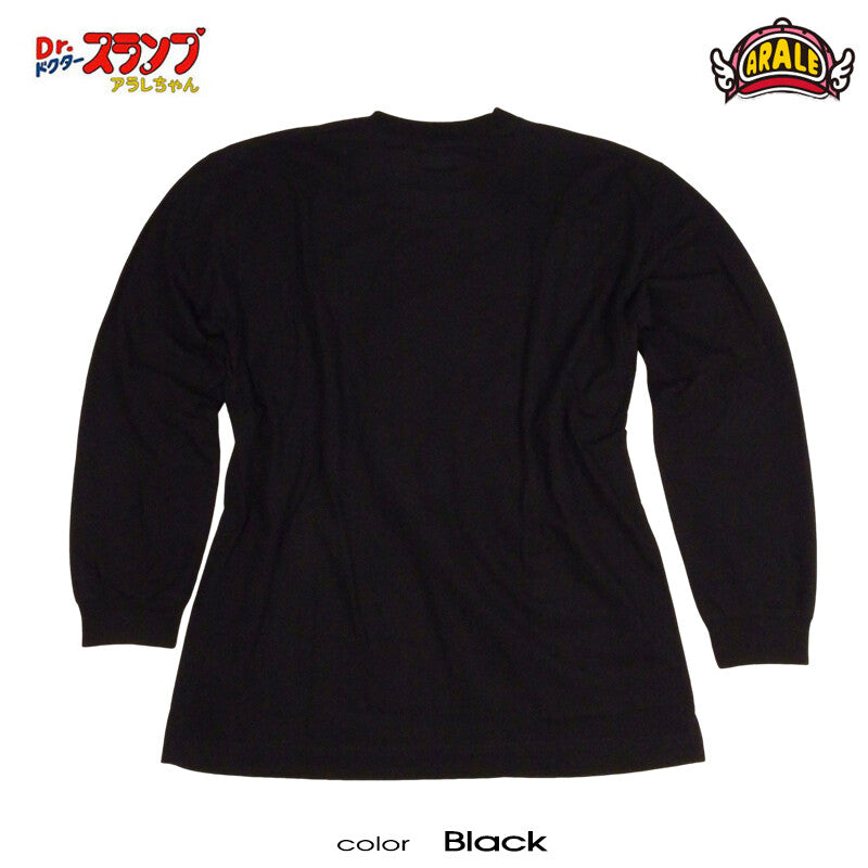 Dr. Slump Arale-chan Long Sleeve T-Shirt Long T Suppaman BLACK