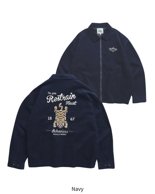 POWER TO THE PEOPLE TIGERコーデュロイジャケット NAVY