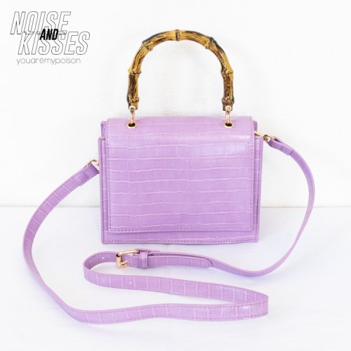 Bamboo Croco Designed 2WAY Hand Bag (2 color) - YOUAREMYPOISON