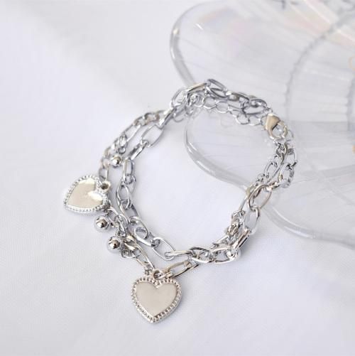 【会員限定0円】Heart Chain ブレスレット SILVER