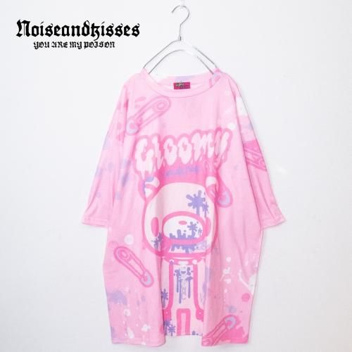 ACDC RAG パステルグルーミー ヒュージTシャツ PINK ピンク