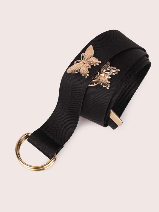 Butterfly Decor Tape Belt BLACK