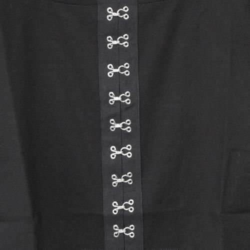 フロントホック 半袖Tシャツ BLACK