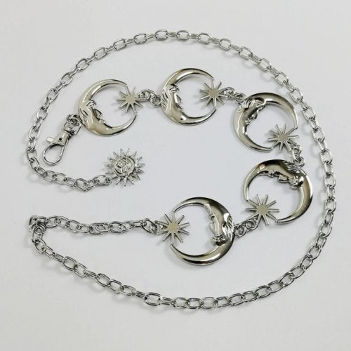 Crescent Moon Chain Belt (2 color) - YOUAREMYPOISON
