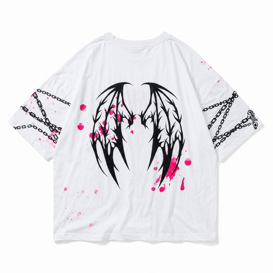 SUNCITY DOLL x ACDC RAG Sweet My Pain ヒュージTシャツ WHITE