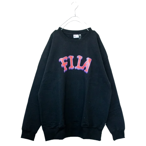 FILA EXCLUSIVE FS3077 クルーネック スウェットシャツ BLACK