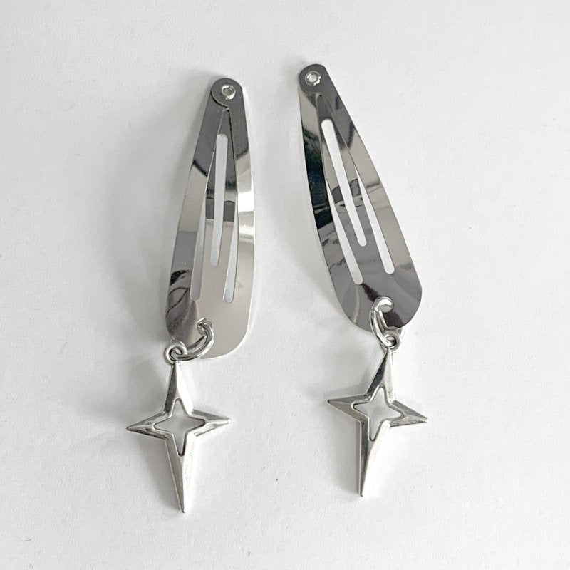 チャーム付き ヘアピンセット クロスハート