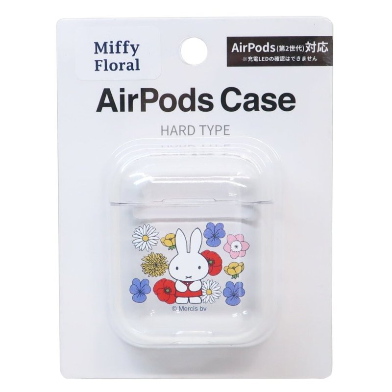 Miffy AirPods Hard Clear Cover Miffy Floral 1st/2nd Generation Compatible