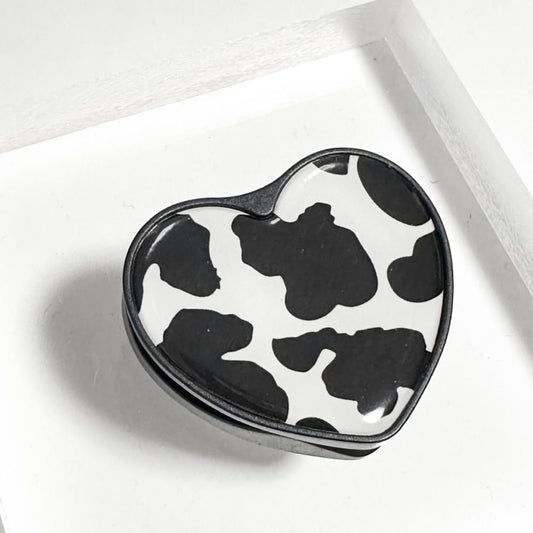 スマートフォン クリップ スタンド COW 牛柄 ハート