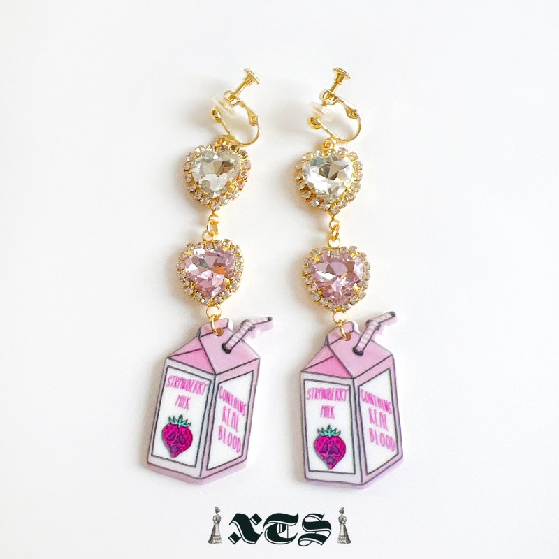 XTS いちごミルク イヤリング TS0284