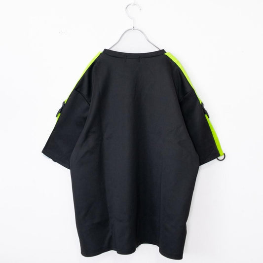 ACDC RAG CYBER PUNK 渦雷 半袖 Tシャツ NEON GREEN BLACK