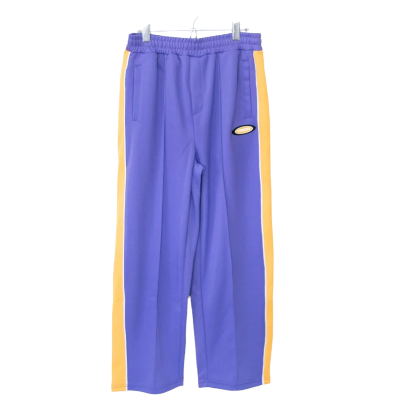 Purple and yellow track pants cheap