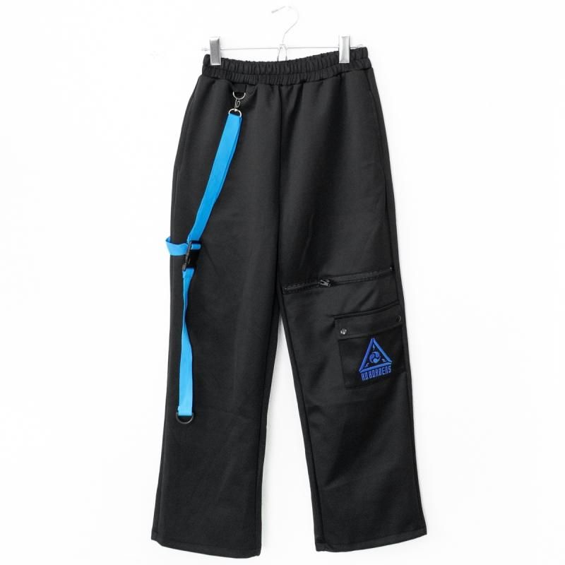 ACDC RAG CYBER PUNK 渦雷 ロングパンツ NEON BLUE BLACK