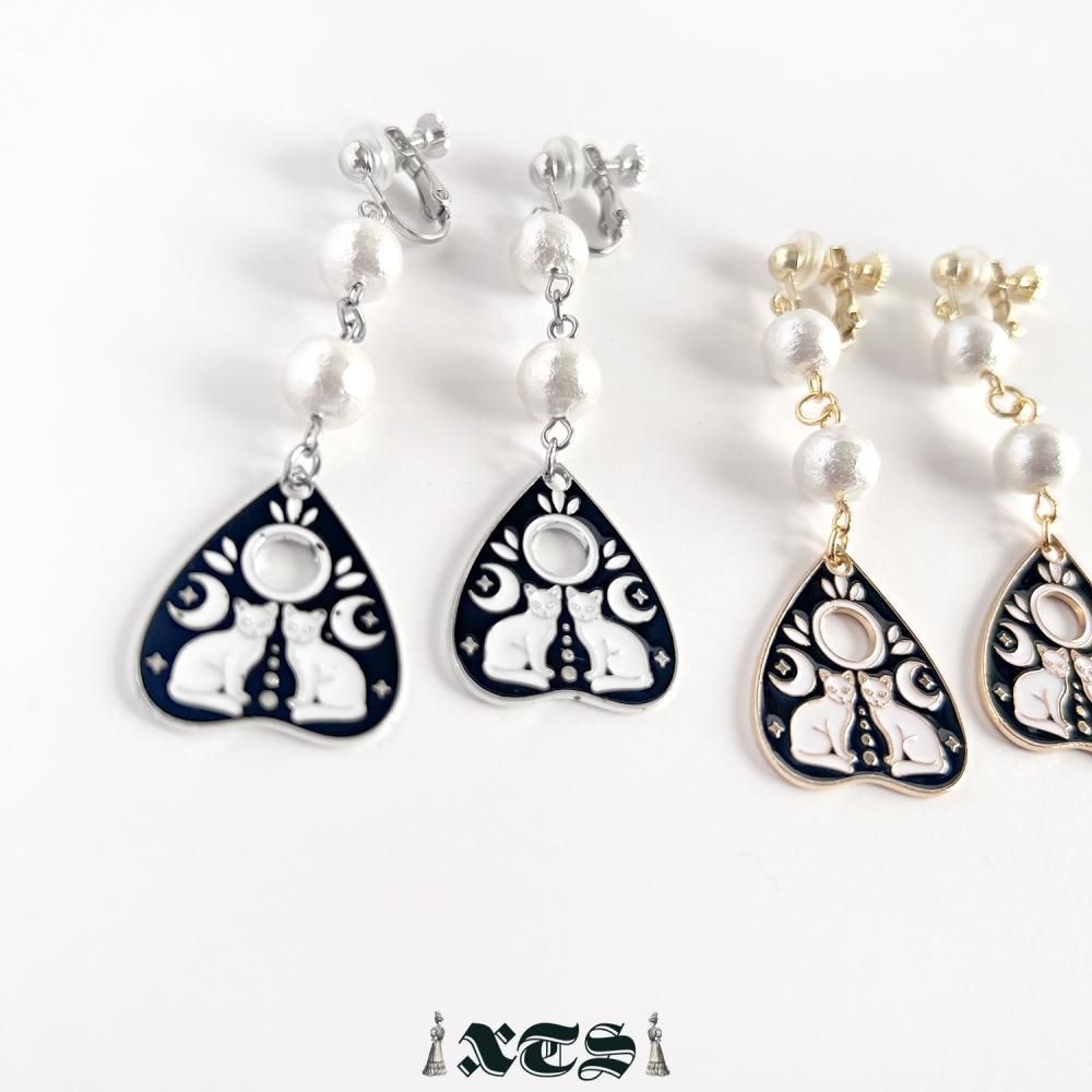 XTS Cat Planchette イヤリング ツインキャット GOLD SILVER TS0299