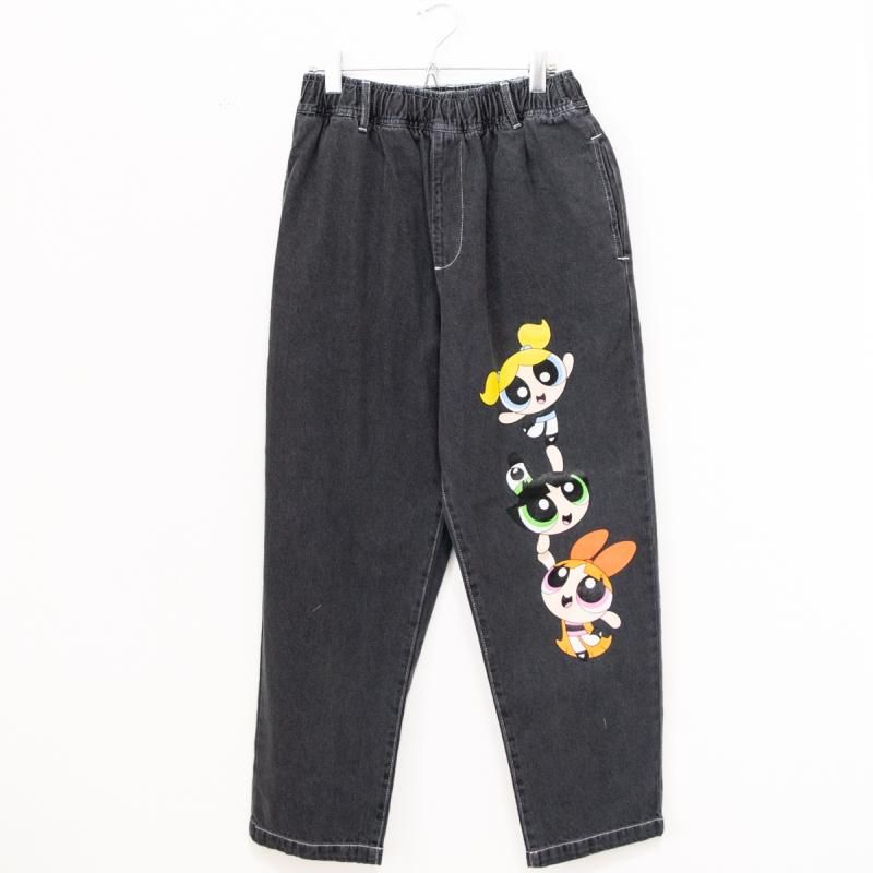 The Powerpuff Girls イージーデニムパンツ BLACK