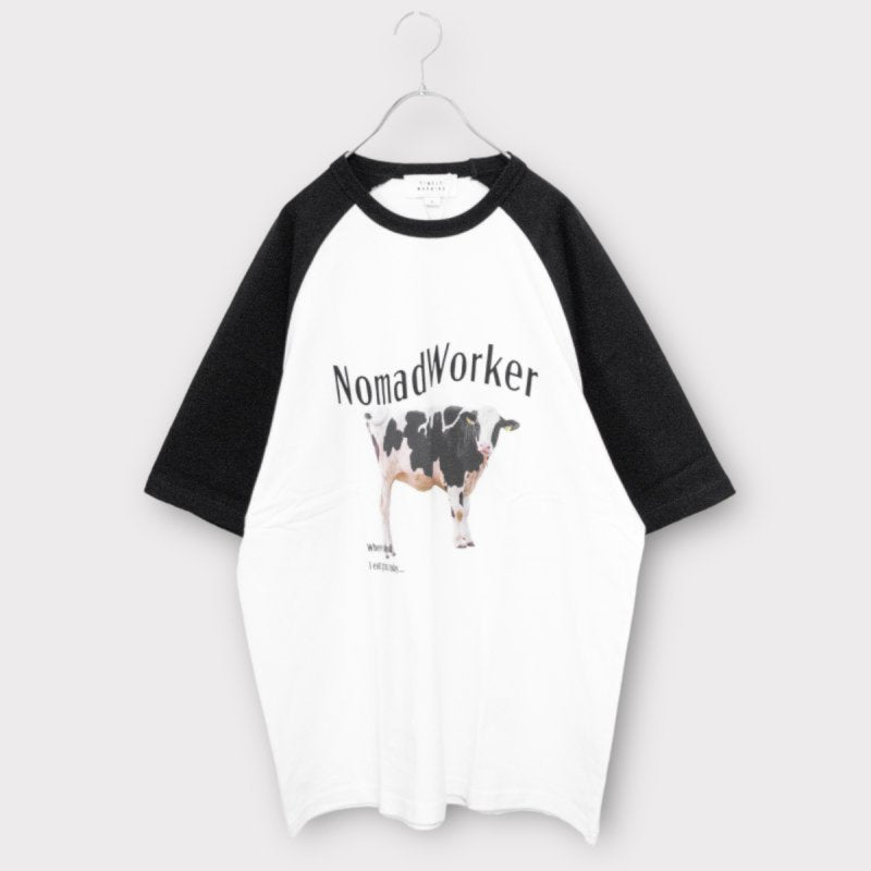 Timely Warning COW Photo Print T-Shirt WHITE