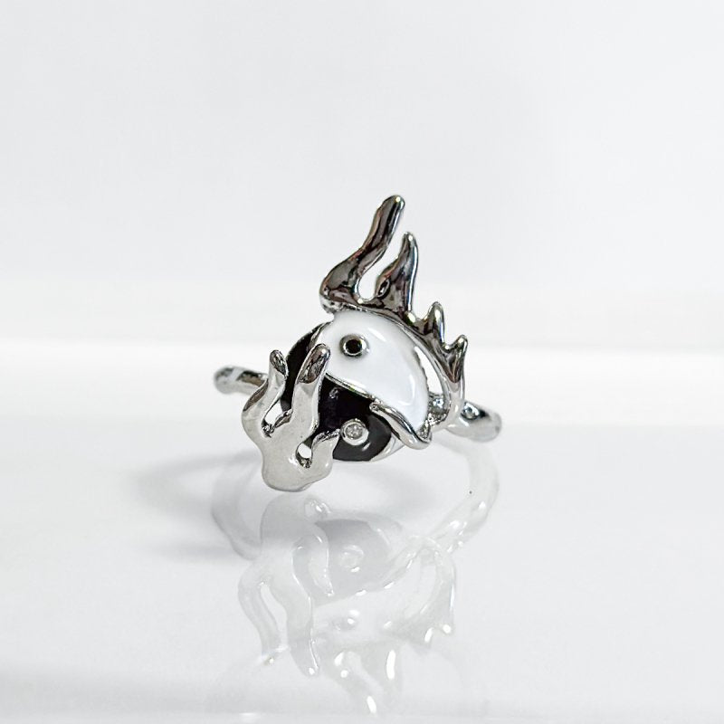 YIN AND YANG 陰陽 リング SILVER FIRE