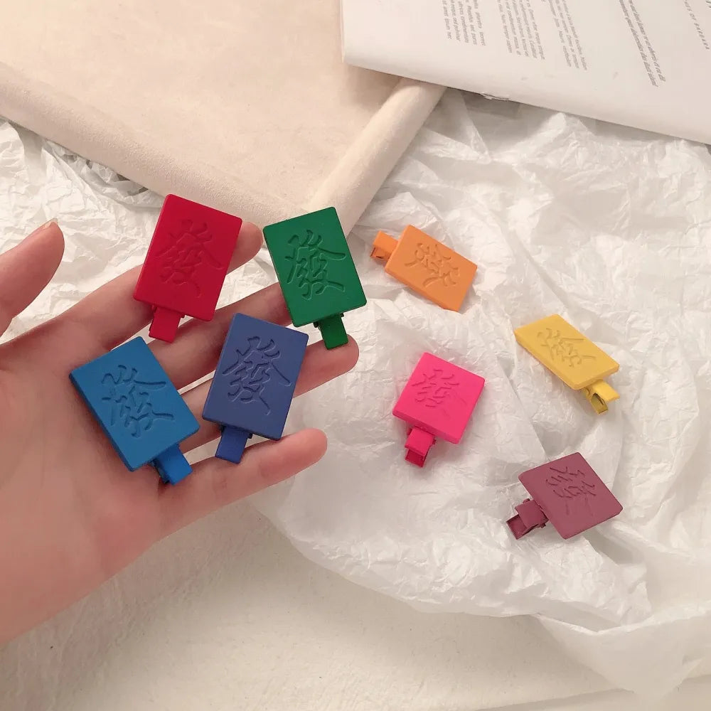 COLORFUL 麻雀牌 カラー ヘアクリップ