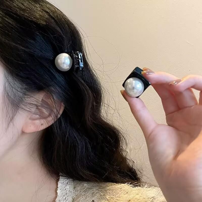 PEARL BIG パール ヘアクリップ BLACK
