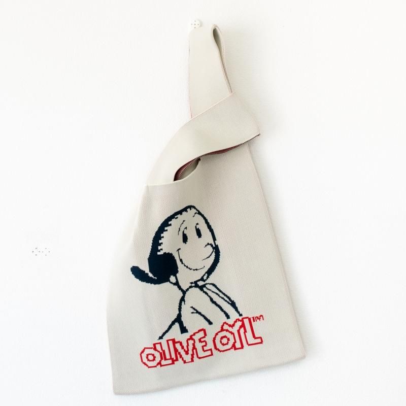 POPEYE ポパイ ジャガードニット バッグ IVORY