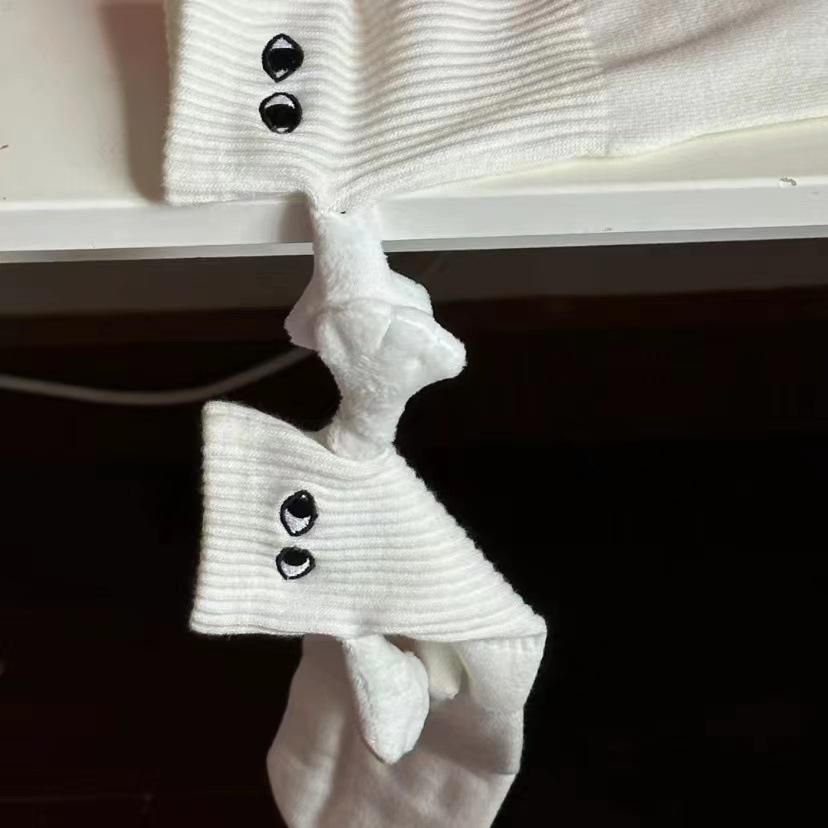 手繋ぎ マグネット カップルソックス WHITE