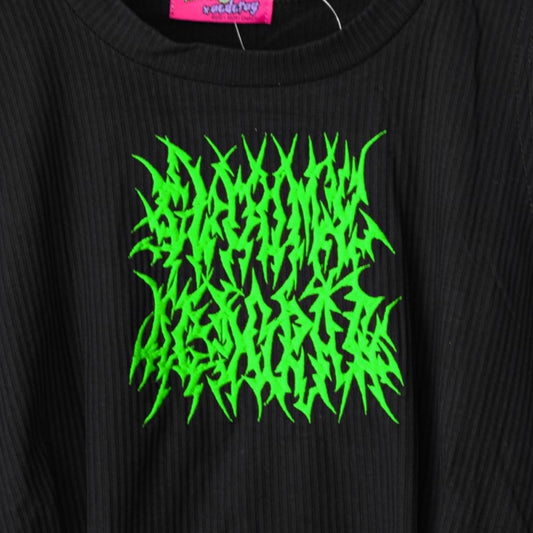 ACDC RAG ビビット グルーミー ノースリーブトップ BLACK GREEN