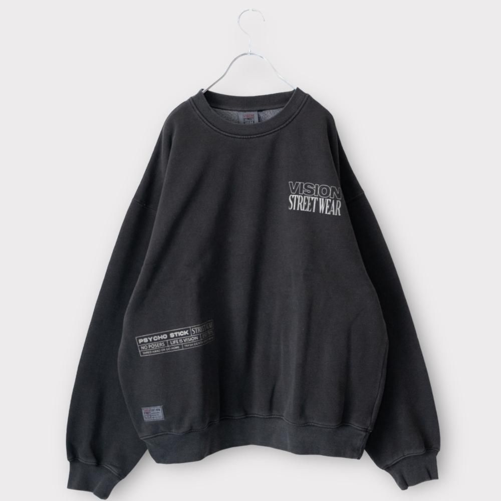 VISION STREET WEAR ピグメントデジタルフォトトレーナー CHARCOAL