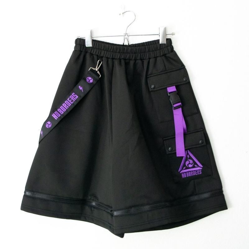 ACDC RAG 渦雷 CYBER PUNK ハーフパンツ BLACK PURPLE