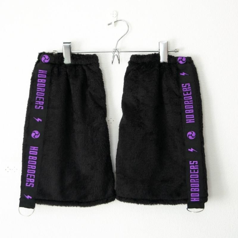 ACDC RAG 渦雷 CYBER PUNK モコモコレッグウォーマー BLACK PURPLE
