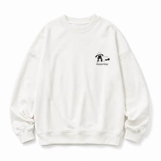 ひつじのショーン ダンボール スウェット トレーナー WHITE
