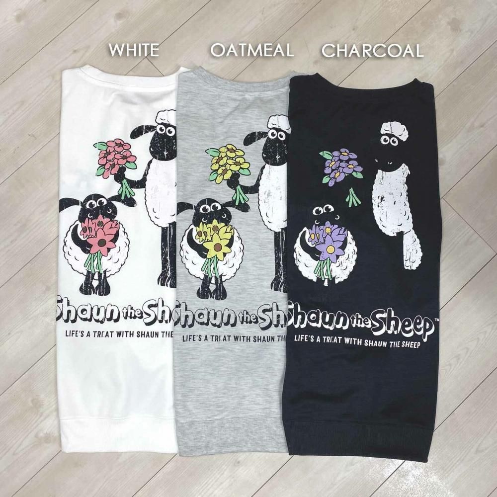 ひつじのショーン ダンボール スウェット トレーナー WHITE