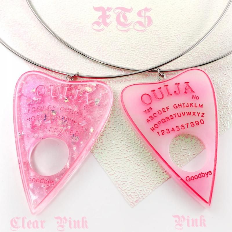 XTS ウィジャボード グリッター ピンク ネックレス SILVER PINK