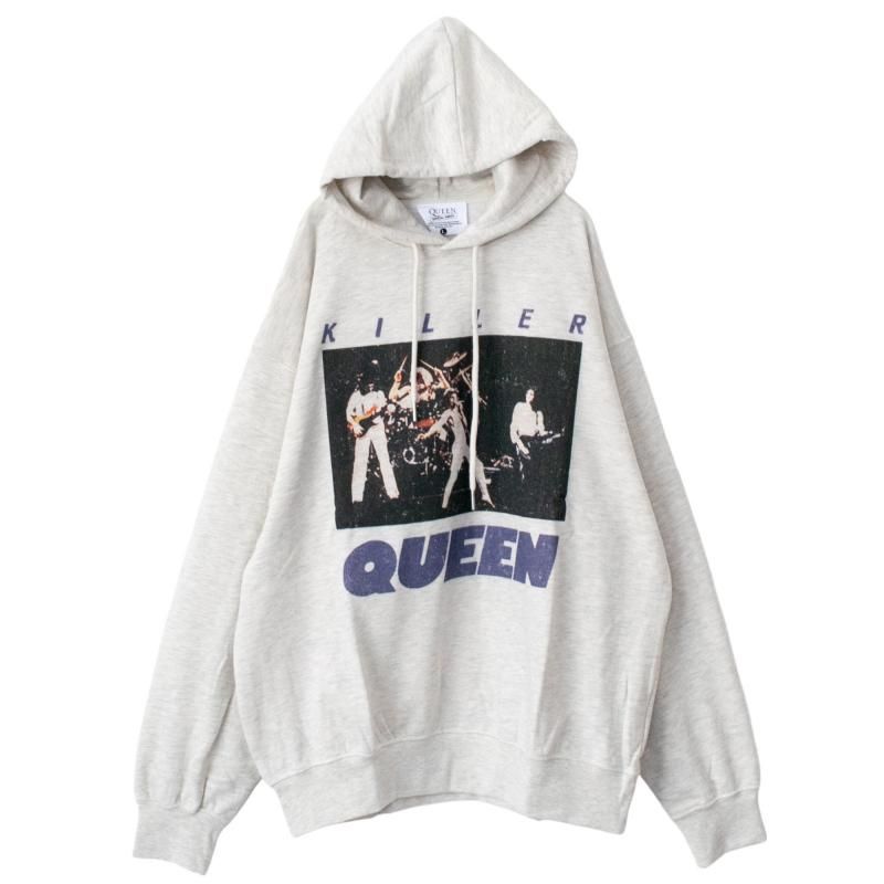 QUEEN フォトプリント パーカー KINARI WHITE