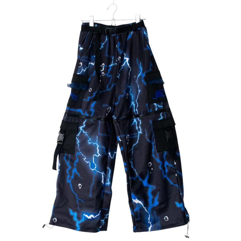 ACDC RAG Mendako Cyber Zipper Separates Long Pants Blue Black
