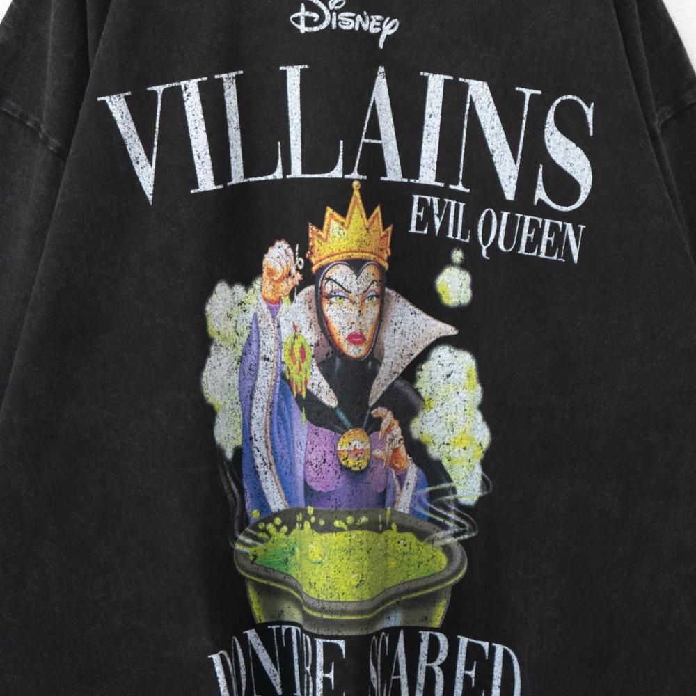 Disney ディズニー ヴィランズ マガジン ロンT 女王 BLACK