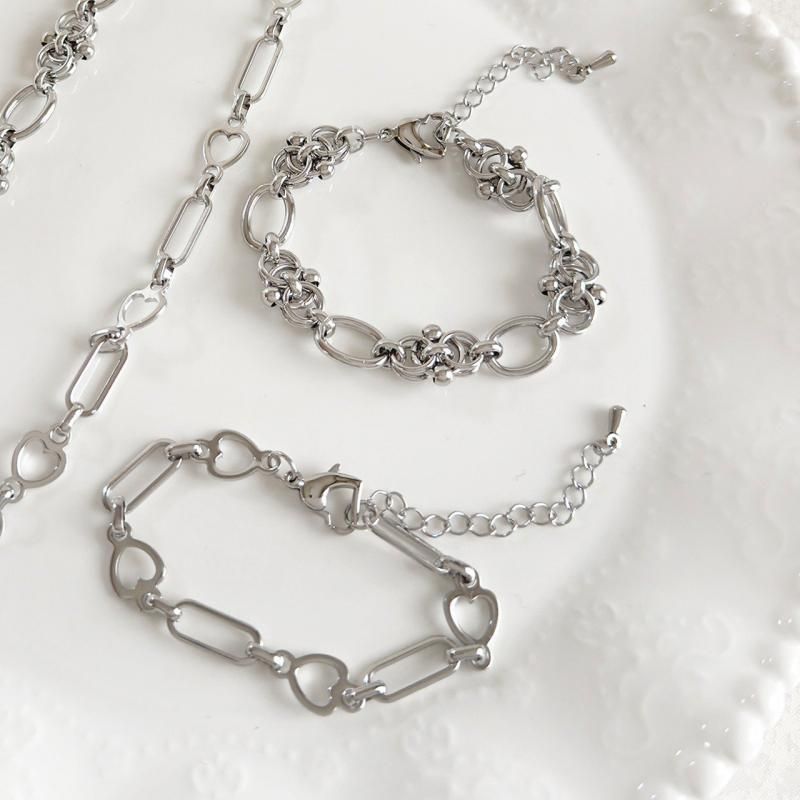 Purple Cream Chain Bracelet P1689