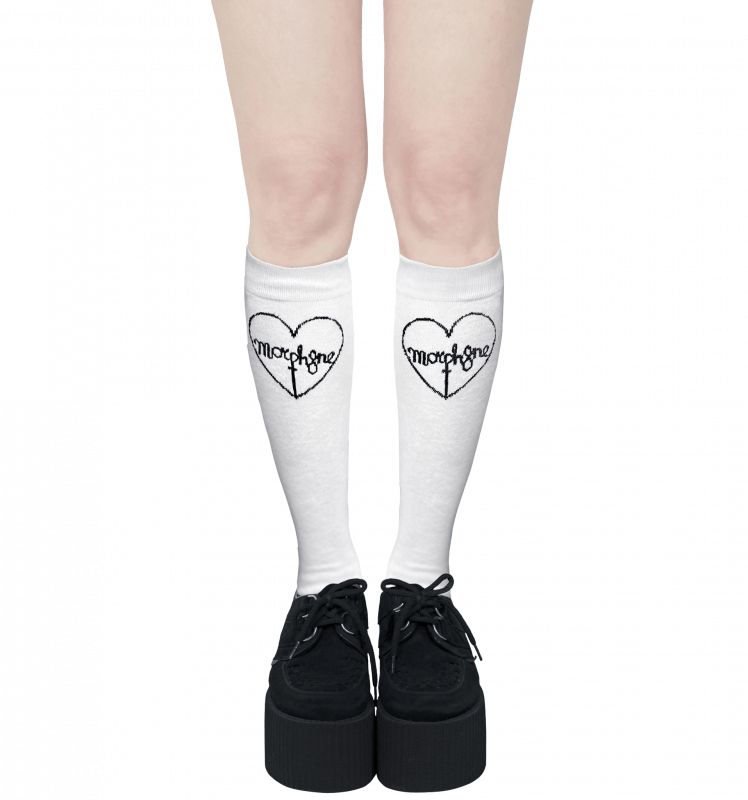 MORPH8NE ロゴ ハイソックス SAMPLE WHITE