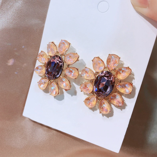 サンフラワー ビジュー ピアス