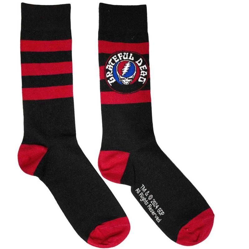 Grateful Dead ユニセックスソックス Steal Your Face Logo (Black)