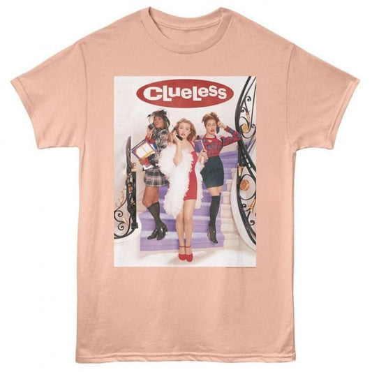 American Classics US輸入 Tシャツ Clueless クルーレス Staircase Poster W Logo Peach CLU521