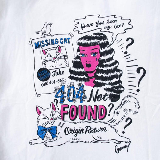 NOIKISU x Gummy 404 NOT FOUND 半袖Tシャツ SAMPLE WHITE