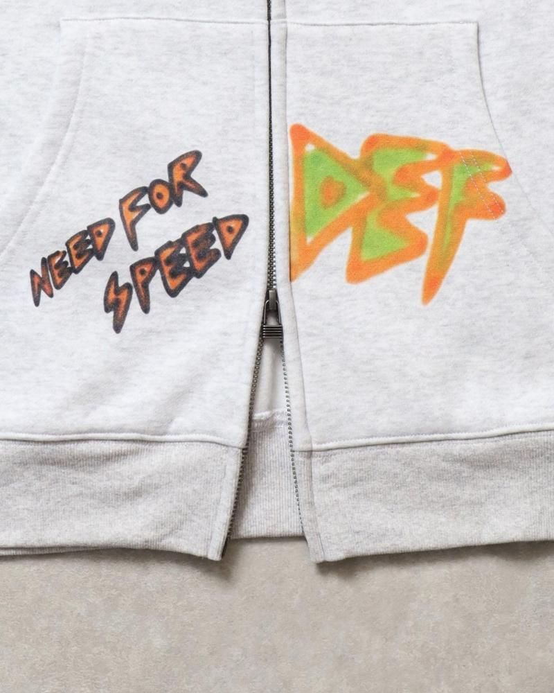 VISION STREET WEAR guernika All-Print ジップパーカー GRAY