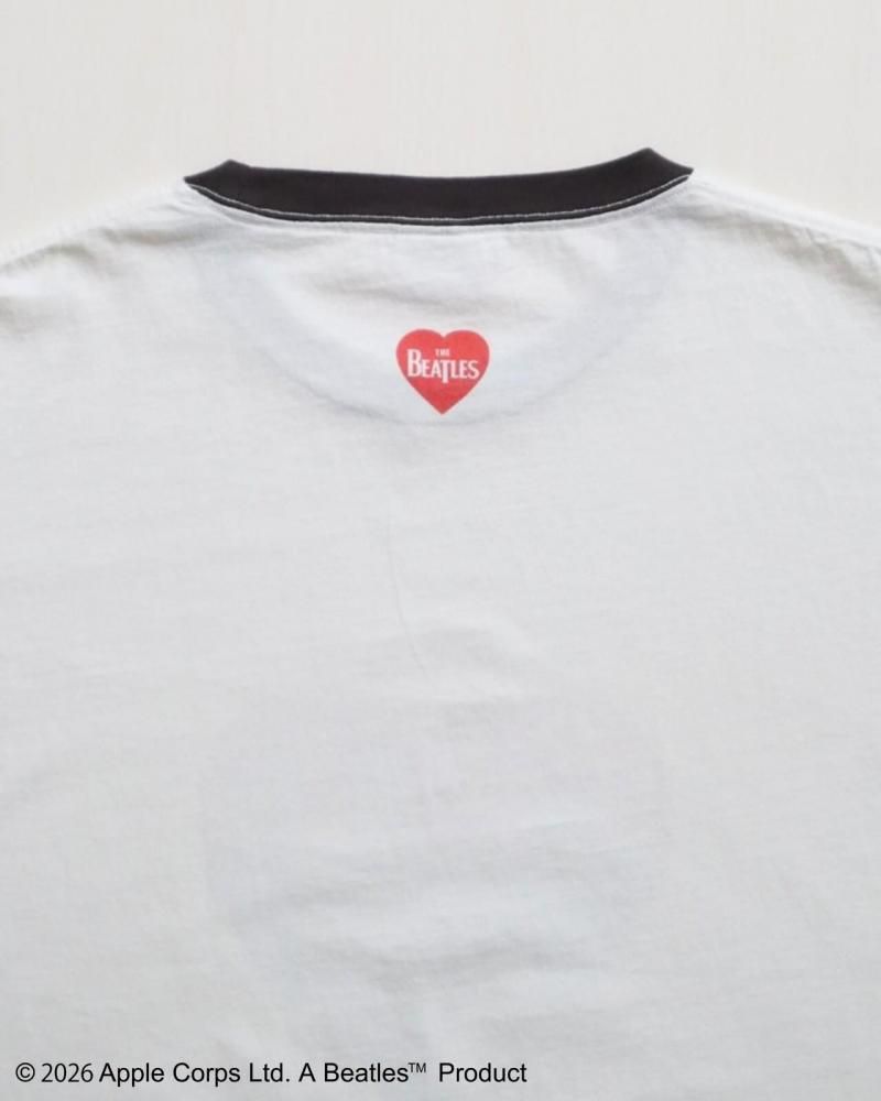 The Beatles ビートルズ ハート柄リンガーTee / 半袖Tシャツ Ringer Charcoal